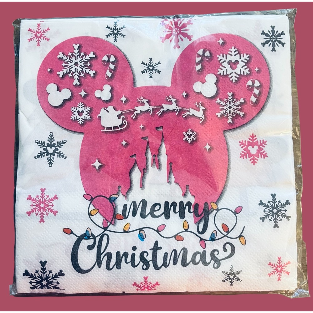 NEW Disney‎ Christmas Paper Plates & Napkins Mickey Mouse Holiday Party Decor - Picture 3 of 5